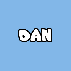 Coloring page first name DAN