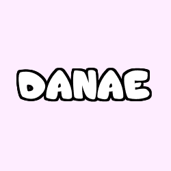 Coloring page first name DANAE