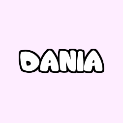 Coloring page first name DANIA