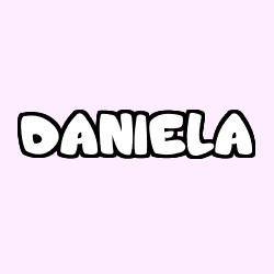 Coloring page first name DANIELA