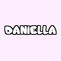 Coloring page first name DANIELLA