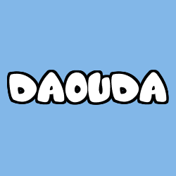 Coloring page first name DAOUDA