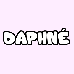 Coloring page first name DAPHNÉ