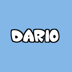 Coloring page first name DARIO