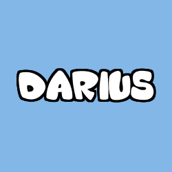 Coloring page first name DARIUS