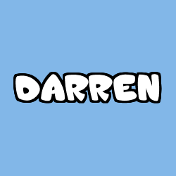 Coloring page first name DARREN