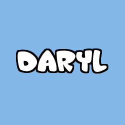 Coloring page first name DARYL