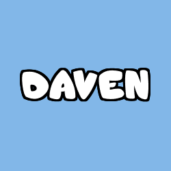 Coloring page first name DAVEN