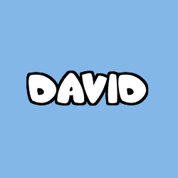 Coloring page first name DAVID