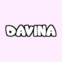 Coloring page first name DAVINA