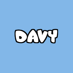 Coloring page first name DAVY