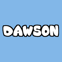 Coloring page first name DAWSON