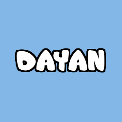 Coloring page first name DAYAN