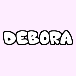 Coloring page first name DEBORA