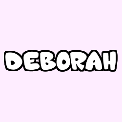 Coloring page first name DEBORAH