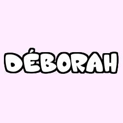 Coloring page first name DÉBORAH