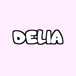 Coloring page first name DELIA