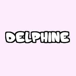 Coloring page first name DELPHINE