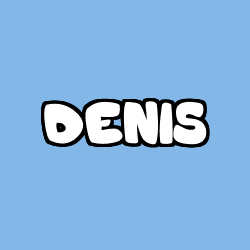 Coloring page first name DENIS