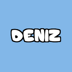 Coloring page first name DENIZ