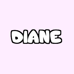 Coloring page first name DIANE
