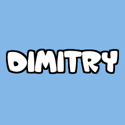 Coloring page first name DIMITRY