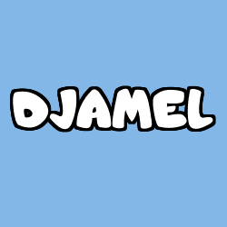 Coloring page first name DJAMEL