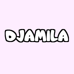 Coloring page first name DJAMILA