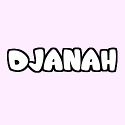 Coloring page first name DJANAH