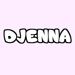 Coloring page first name DJENNA