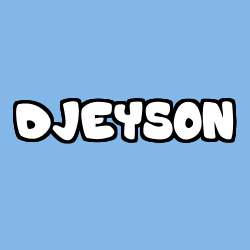 Coloring page first name DJEYSON
