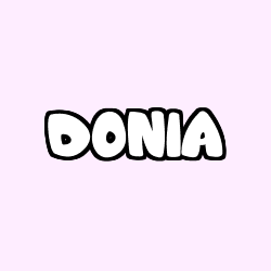 Coloring page first name DONIA