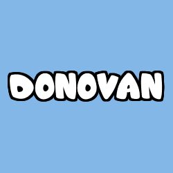 Coloring page first name DONOVAN