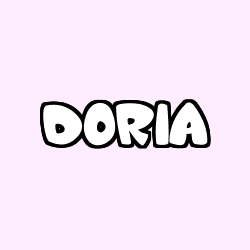Coloring page first name DORIA