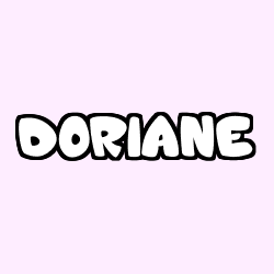 Coloring page first name DORIANE