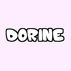 Coloring page first name DORINE