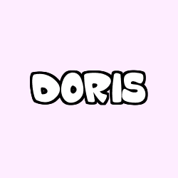 Coloring page first name DORIS