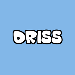 Coloring page first name DRISS