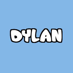 Coloring page first name DYLAN