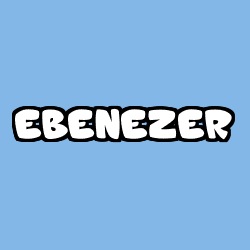 Coloring page first name EBENEZER