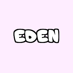 Coloring page first name EDEN