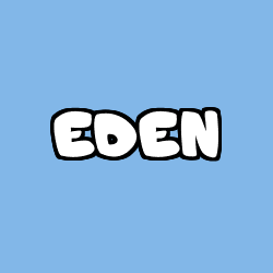 Coloring page first name EDEN