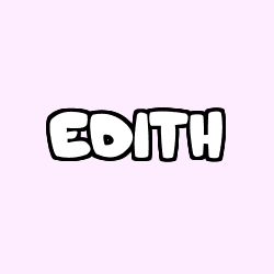 Coloring page first name EDITH