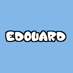 Coloring page first name EDOUARD