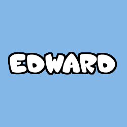 Coloring page first name EDWARD
