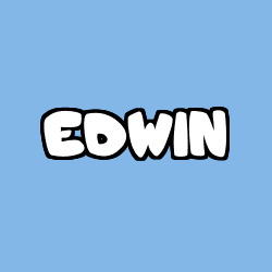 Coloring page first name EDWIN