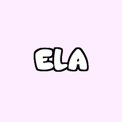 Coloring page first name ELA