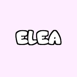 Coloring page first name ELEA