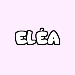 Coloring page first name ELÉA