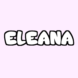 Coloring page first name ELEANA